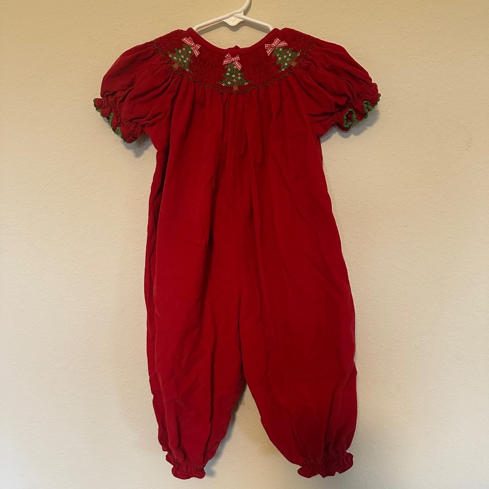 Toddler Southern Sunshine Kids smocked holiday romper